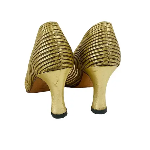 Casadei Vintage Gold Pumps