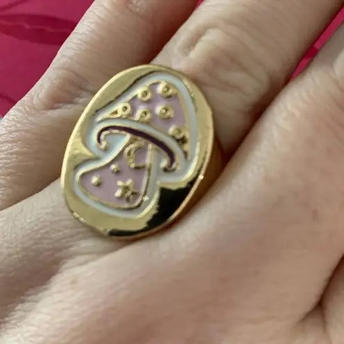 Boutique Chunky Mushroom Rings Set Of Three - Garden Cottage Jewelry #BN2