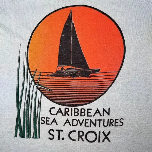 Vintage 70s Caribbean Sea Adventures St. Croix Graphic T