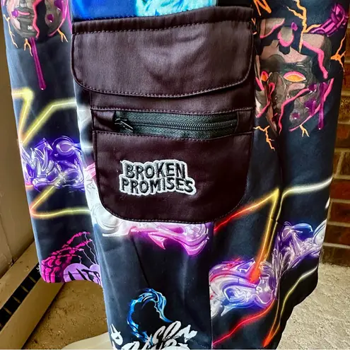 Broken Promises Graphic Art Slip Dress Skulls Streetwear Sk8r Party Spaghetti Straps Tattoo Vibe