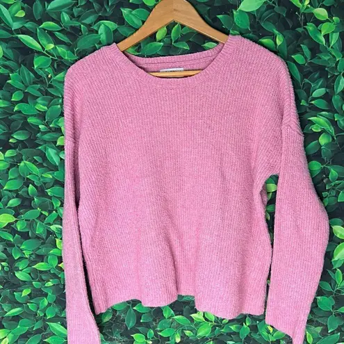 Cute / Trendy long sleeve cozy warm , casual pink rose sweater L. Arizon… Size L