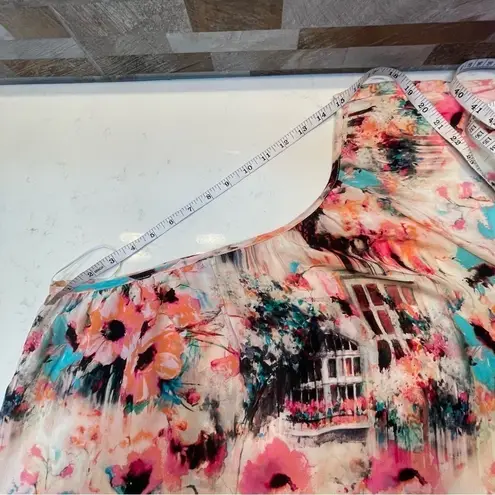 Tolani Elaine Cream One Shoulder Pure Silk Dress Sz L