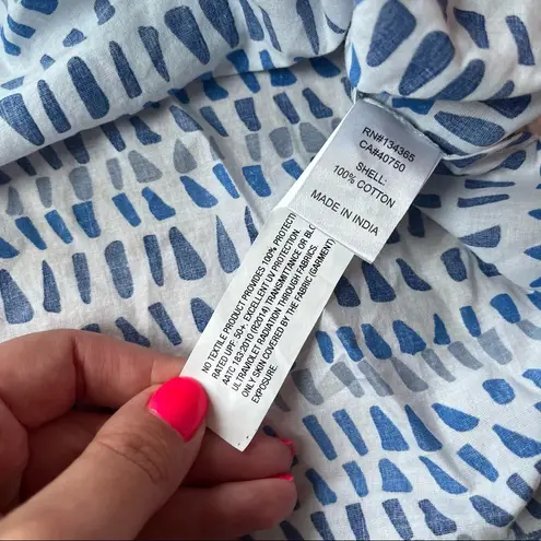 Nvelop Sun blue and white print swim beach coverup size small