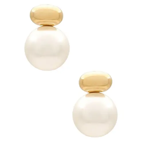 SHASHI Empress Pearl Earrings in Gold & Pearl Womens Dangle Drop Stud