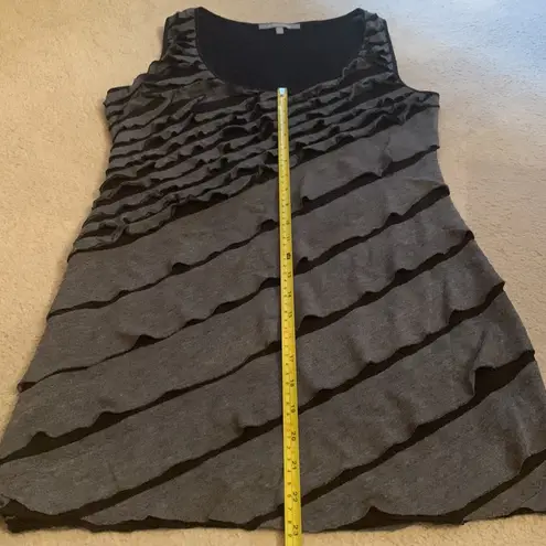 Wow Couture Y2K black and grey ruffle dress L