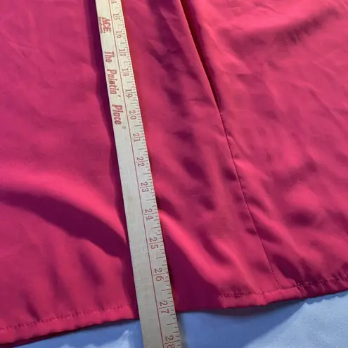 Yves St. Clair Pink button front, embroidery print, short sleeve blouse, 20W