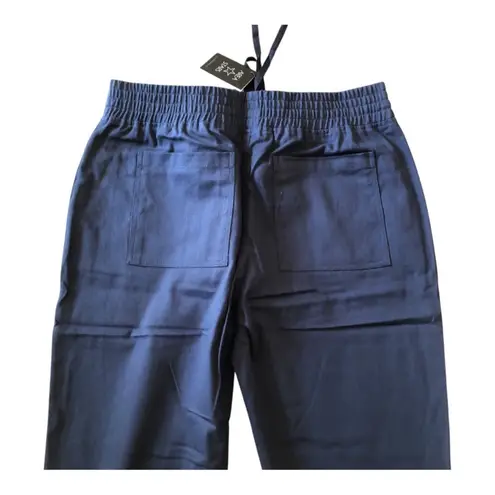 Area Stars NWT Women’s Navy Blue Ali Cropped Drawstring Cut Hem Pants Large
