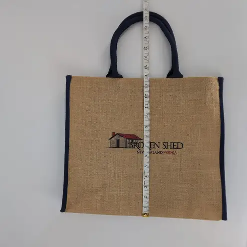 Broken Shed Vodka Eco Friendly Large Reusable Unisex Jute Shopping Bag/Tote NEW Tan