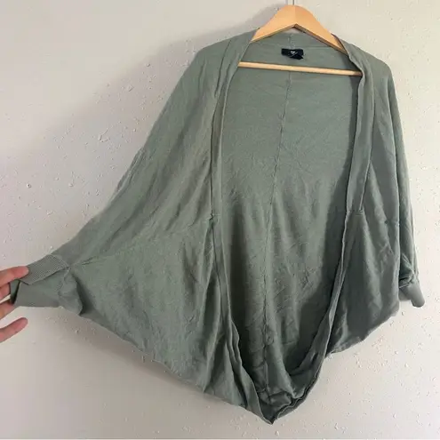 GAP Factory Green Cardigan Sweater Batwing Slouchy Oversized Fit XS Small Casual