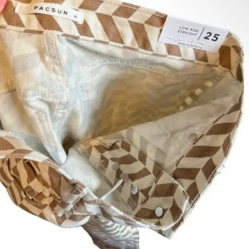 PacSun  Brown Chevron Low Rise
Straight‎ Leg Jeans