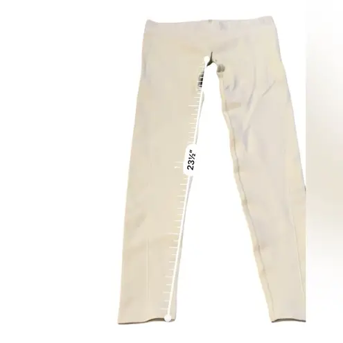 Gymshark Neon Yellow Green Seamless Mid Rise Cropped Leggings Sz S