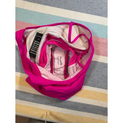 Blooming Jelly NWT Hot Pink Mesh Panel One Piece Swimsuit – Size Small