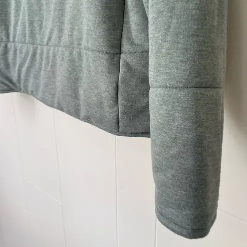 Three Dots Full Zip Quilted Jacket Light Sage Green Soft Women’s Size M