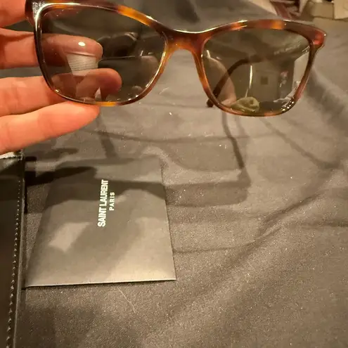 Saint Laurent Tortoise Shell Sunglasses NWT - with Case & Cards from Purchase