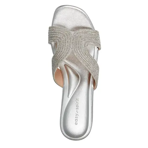 Easy Spirit Women's Colter Embellished Flat Slide Sandals- Size 11