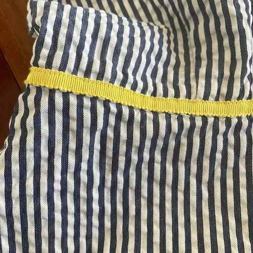 Draper James Payton Blue Seersucker Halter Mini Dress Summer Preppy Vacation