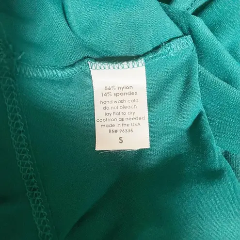 Susana Monaco Teal Flounce One Shoulder Top