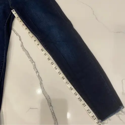 Liverpool Jeans Company The Crop Jeans Raw Edge Hem Size 2 Size 26 Dark Wash