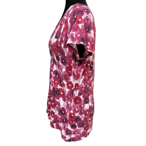 J.Jill Red Pink Floral V