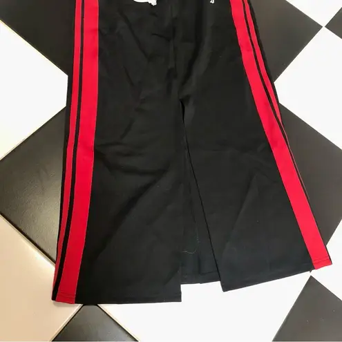 The Kooples NWOT Sport Black Midi Skirt Stripes Drawstring Elastic Waistband szM