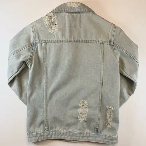 Thread and Supply  Distressed Jean Denim Jacket Light Wash Sz Small