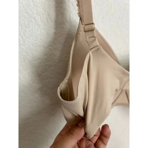 Natori  Pure Luxe Plunge nude T-Shirt Bra size 34DD