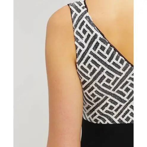 NWT RALPH LAUREN Evening Cocktail Dress Sequin Top Sheath V