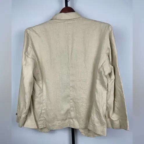 MCM The Golden Jeans Cream 100% Linen Blazer Jacket