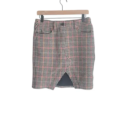 Zadig & Voltaire Jeu Car Plaid Wool Mini Skirt Ecru