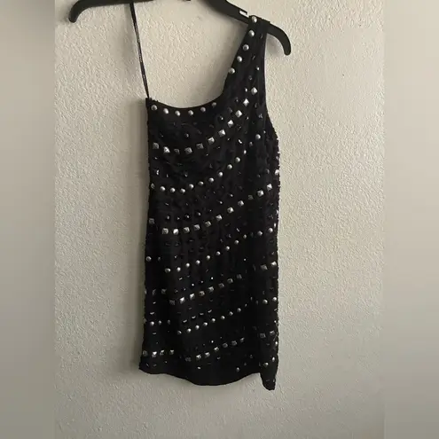 Warehouse Ladies Black Studded Beaded One