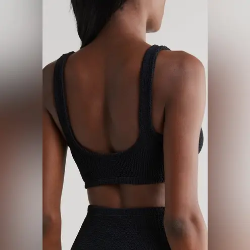 Hunza G Nadine Stripe Two Piece Swimsuit, Black, BRAND NEW, OS, $255 Black Size undefined