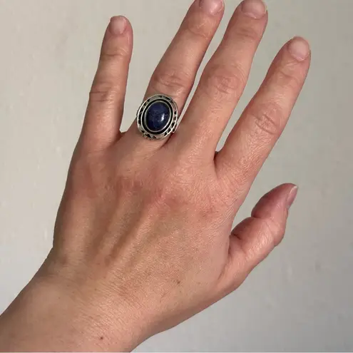 NEW Natural Blue Tanzanite 925 Sterling Silver Oval Ring Size 7