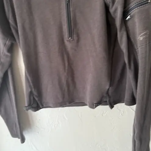 Toad & Co Horny Toad Quarter Zip Pullover Sweatshirt Gray Small Outdoor