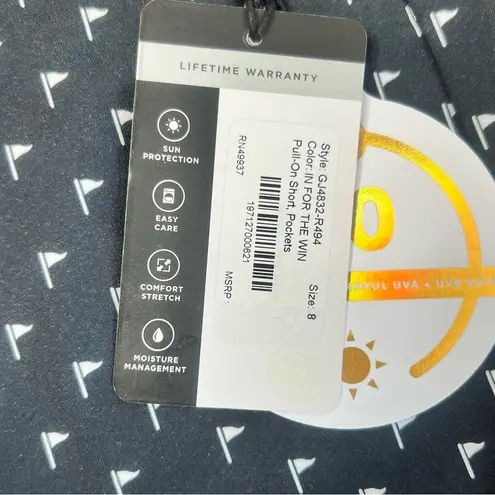 Tail White Label In For The Win Women's Pull On Golf Shorts #S2442 Black Size 8