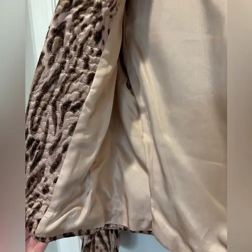 Rebecca Taylor Brown Animal Print Blazer Size 2