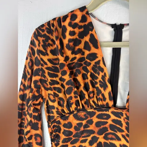 Beautiful XXL Orange and Black Bodycon Dress for a Night Out