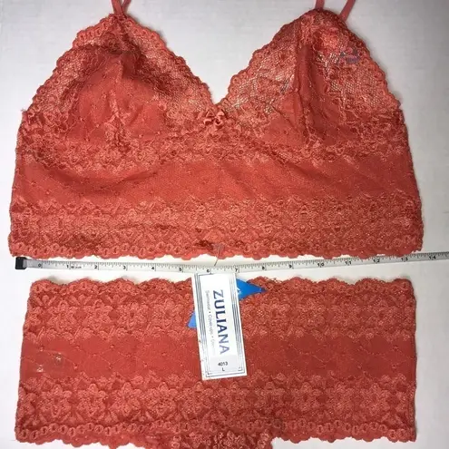Zuliana Size Large Lace 2 Piece Cheeky Set. Made In Brazil. New With Tags.
