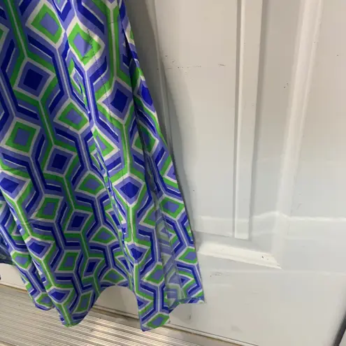 Jude Conally geometric sleeveless maxi dress XS vacation summer beach cruise