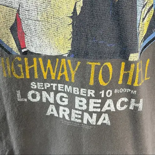 AC/DC BAND TEE T-SHIRT GREY Highway to Hell Long Beach Arena Sept 10 8PM 1979