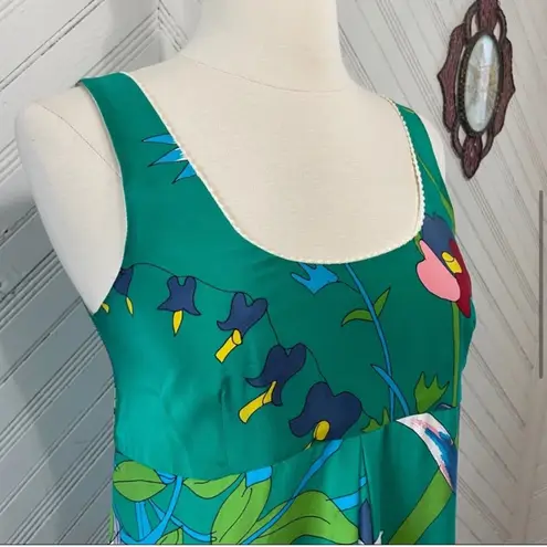 Julie Brown Silk Spring Floral Sleeveless Knee Length Dress size 4