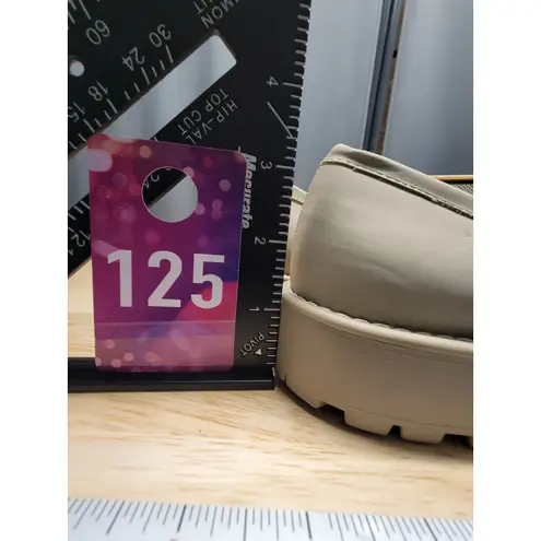 Dolce Vita Claudea Horsebit Penny Loafers Women's 7.5 Cream Minimalist Chunky