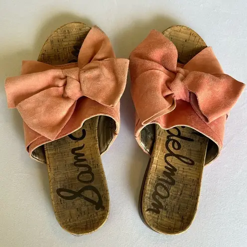 Sam Edelman  Henna Pink Bow Slide Sandals Size 7