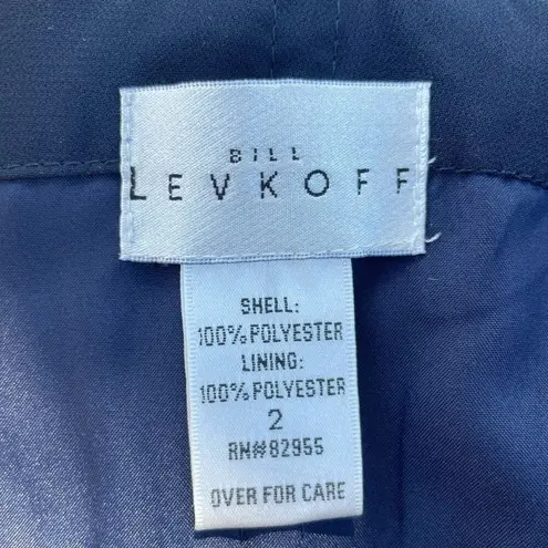 Bill Levkoff navy rouched top with spaghetti strap Bridesmaids dress