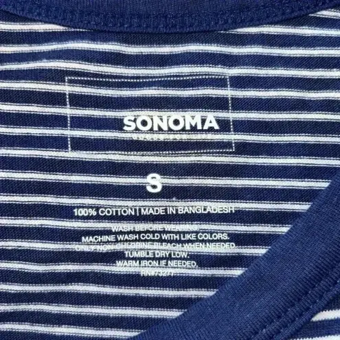 Sonoma  Women’s Navy and White Striped Dress NWT X13