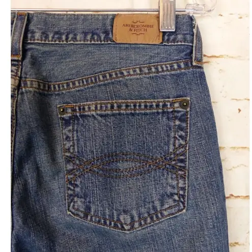 Abercrombie & Fitch  Y2K VTG Women Straight Rolled Cuff Crop Jeans Button Fly 4R