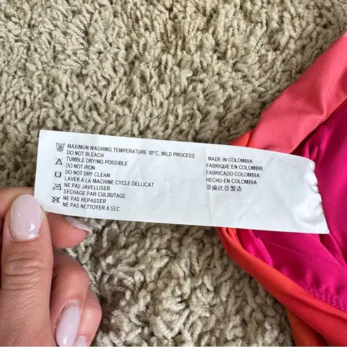 Farm Rio Painted Birds Plaid Cut Out One-Piece Swimsuit NWT