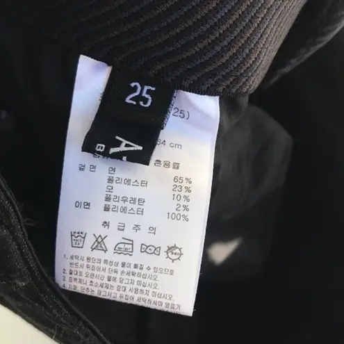 A+G Basic Black Fleece Lined Skinny Jeans Size 25