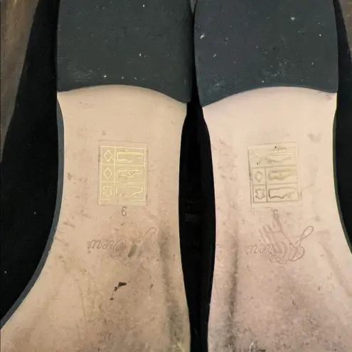 J.Crew $158  Suede Smoking Slipper Loafer Suede Leather Flat Black Sz 9