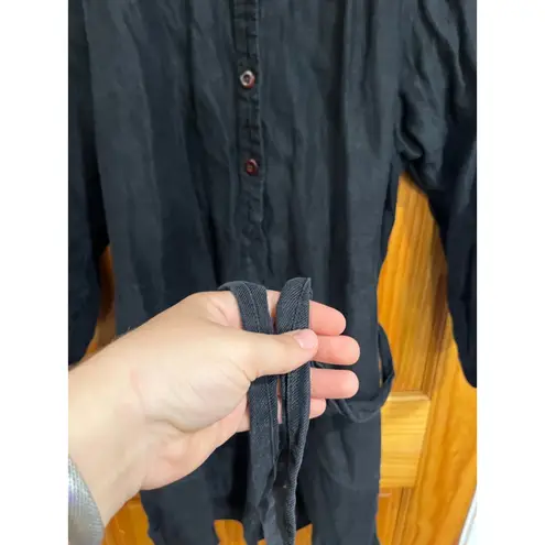 Alex Mill Black Linen Button