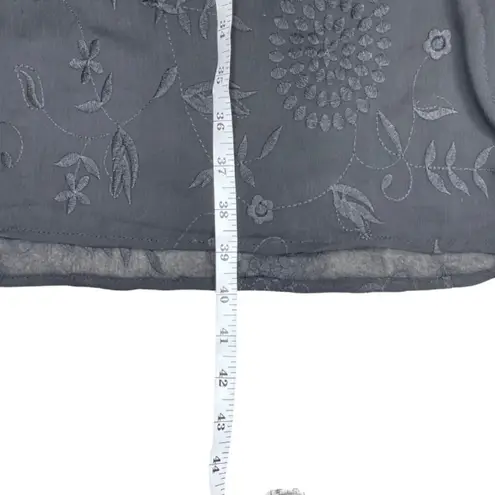 Called To Surf Brass & Roe Black Sheer Floral Embroidered Dress/Coverup Midi Dress Romantic XL